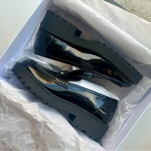 NEW Larroude Black Chunky Suki Loafers
